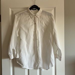 VTG Ralph Lauren 100% Linen Shirt Embroidered